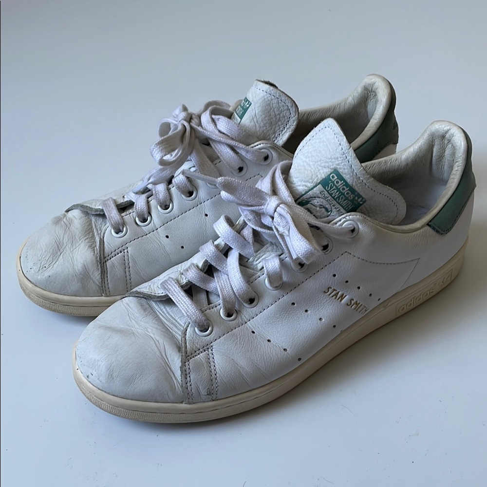Adidas Stan Smith White and grey super soft leather Sneakers London size 9